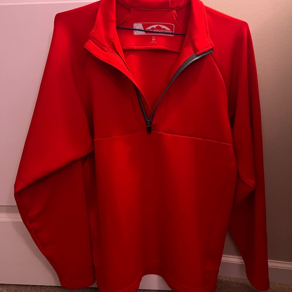 Red Zip-Up Sweater